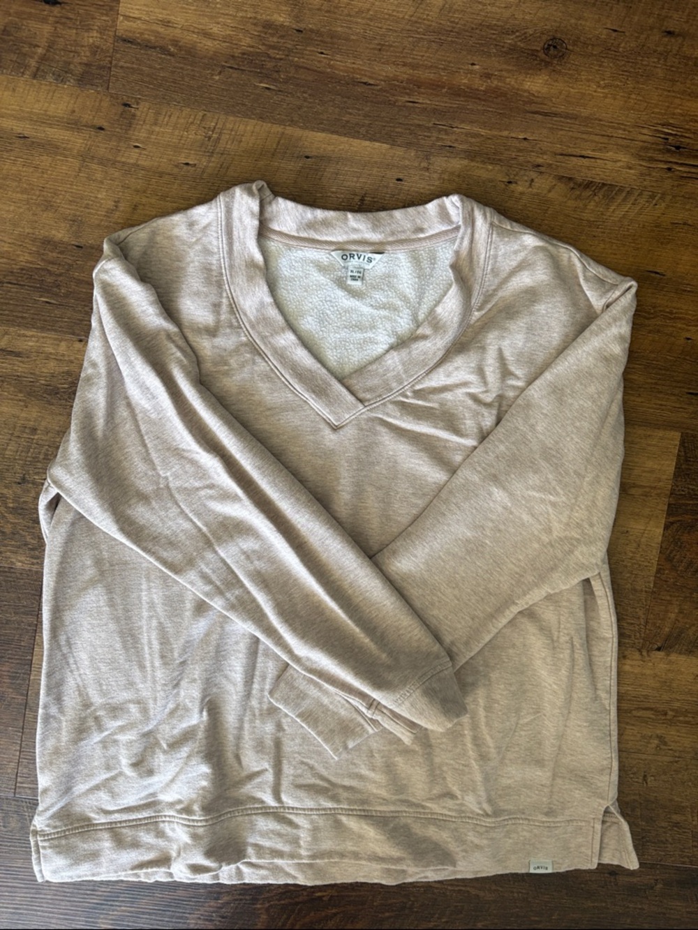 Orvis Women's V-Neck Soft Long Sleeve Sweater - Light Taupe